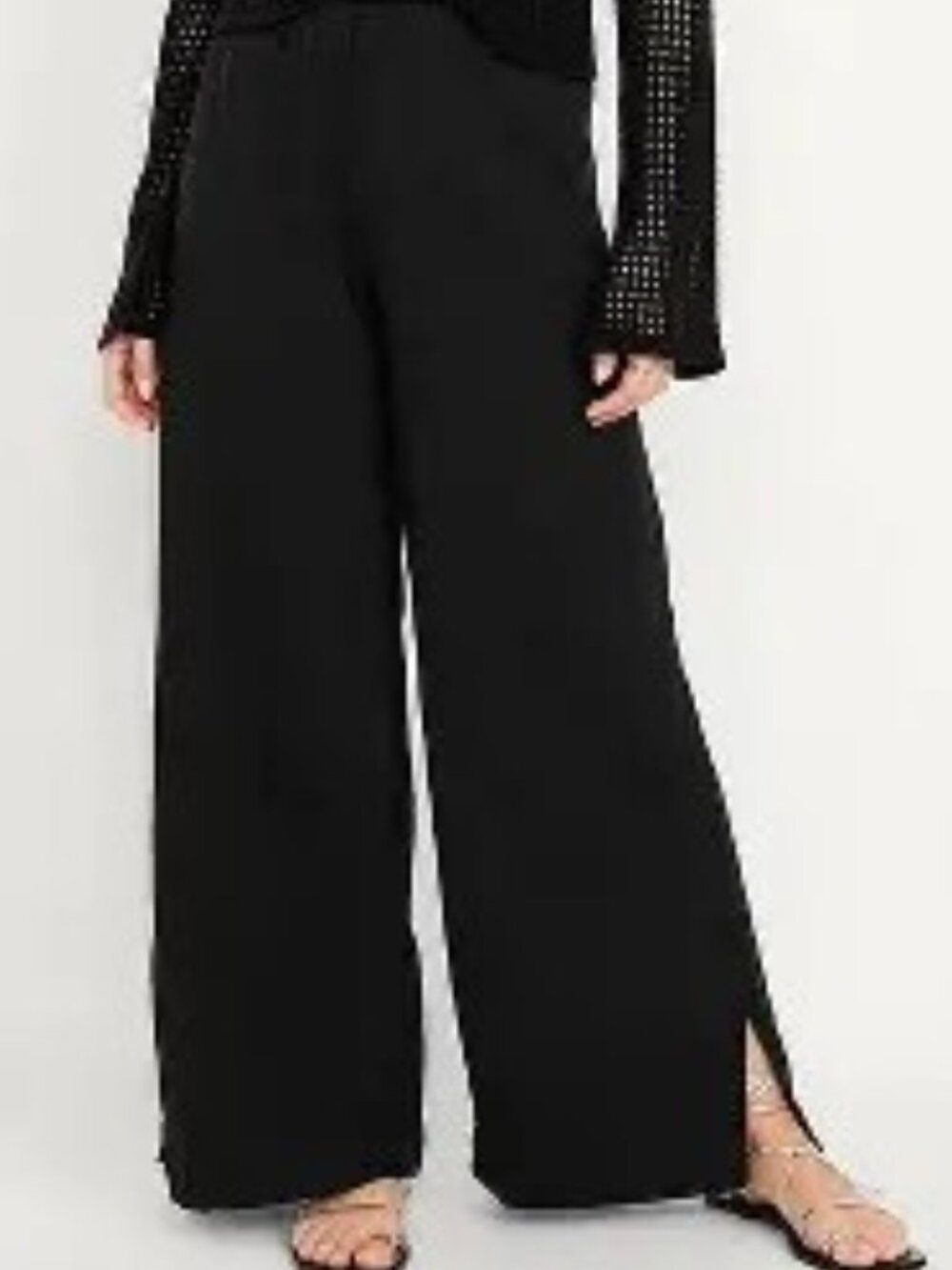 OLD NAVY High-Waisted Crinkle Gauze Wide-Leg Pants - Size Small